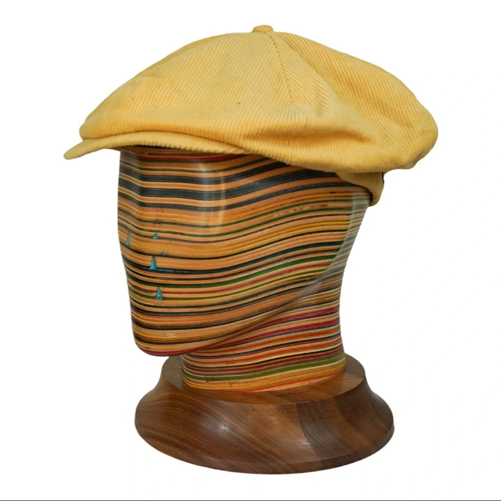 NWT BRIXTON Ollie cap mustard corduroy UNISEX sz S - Picture 3 of 5